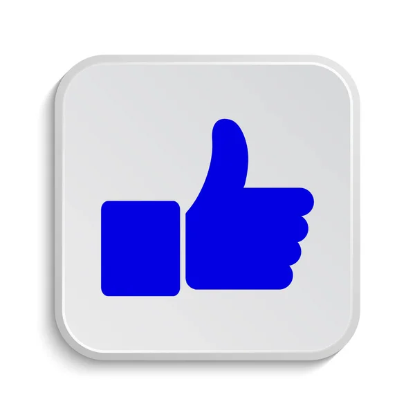 Thumb Icon Internet Button White Background — Stock Photo, Image