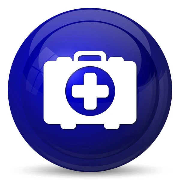 医疗袋图标 白色背景上的互联网按钮 — 图库照片