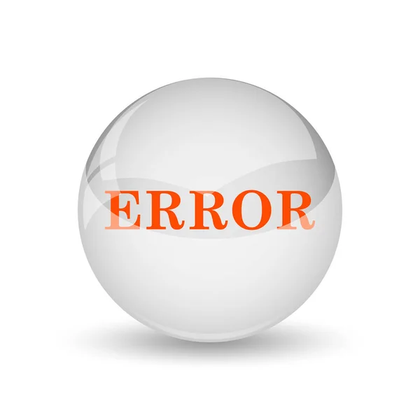 Ícone Erro Botão Internet Fundo Branco — Fotografia de Stock