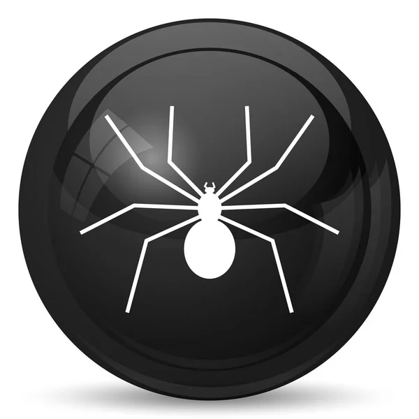 Icono Araña Botón Internet Sobre Fondo Blanco —  Fotos de Stock