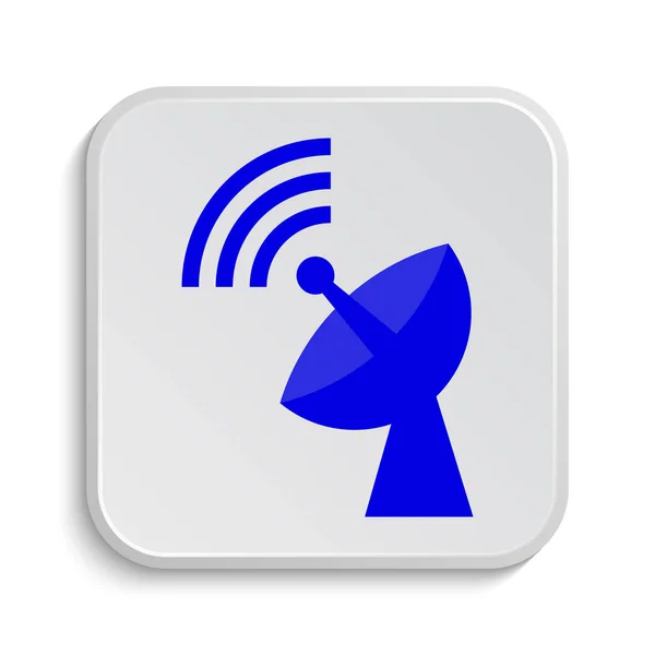 Het Pictogram Van Draadloze Antenne Internet Knop Witte Achtergrond — Stockfoto