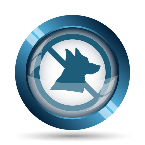 Forbidden Dogs Icon Internet Button White Background — Stock Photo, Image