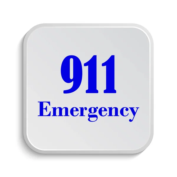 911 Emergency Ikonen Internet Knappen Vit Bakgrund — Stockfoto