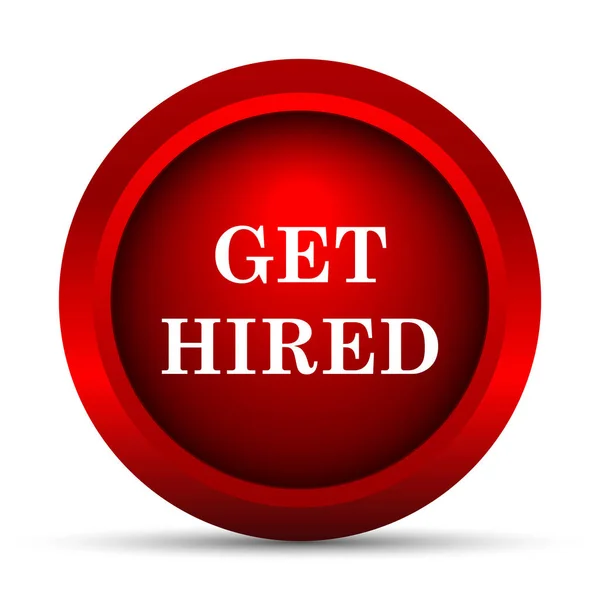 Get hired icon. Internet button on white background