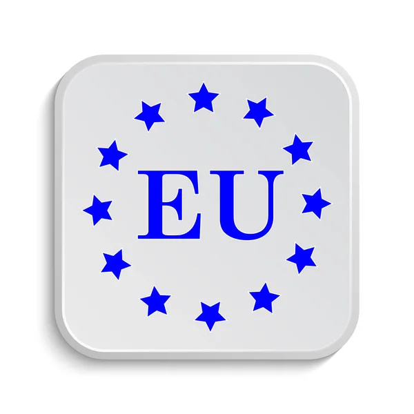 European Union Icon Internet Button White Background — Stock Photo, Image