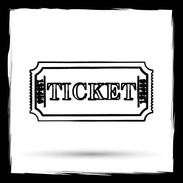 Cinema ticket icon — Stock Photo, Image