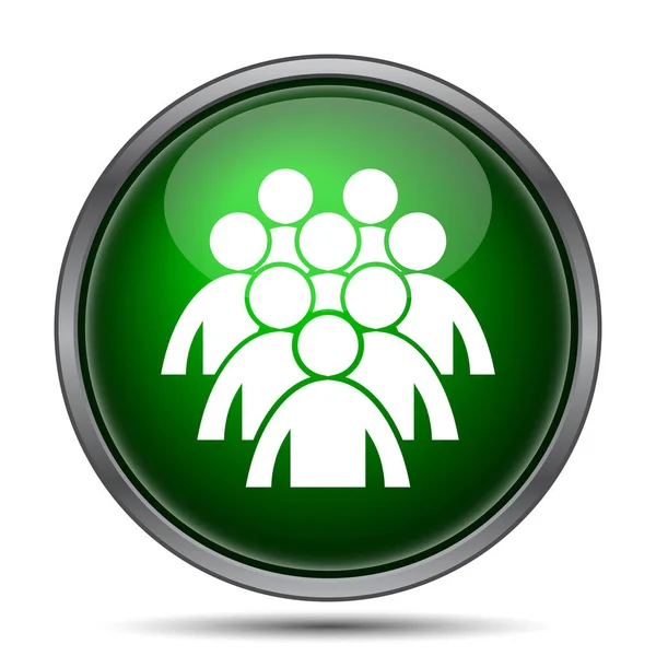 Group People Icon Internet Button White Background — Stock Photo, Image