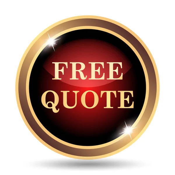 Free Quote Icon Internet Button White Background — Stock Photo, Image