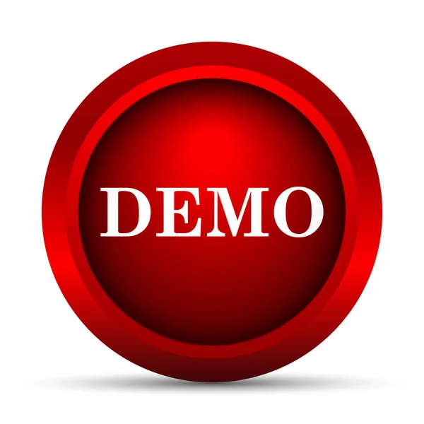 Demo Icon Internet Button White Background — Stock Photo, Image