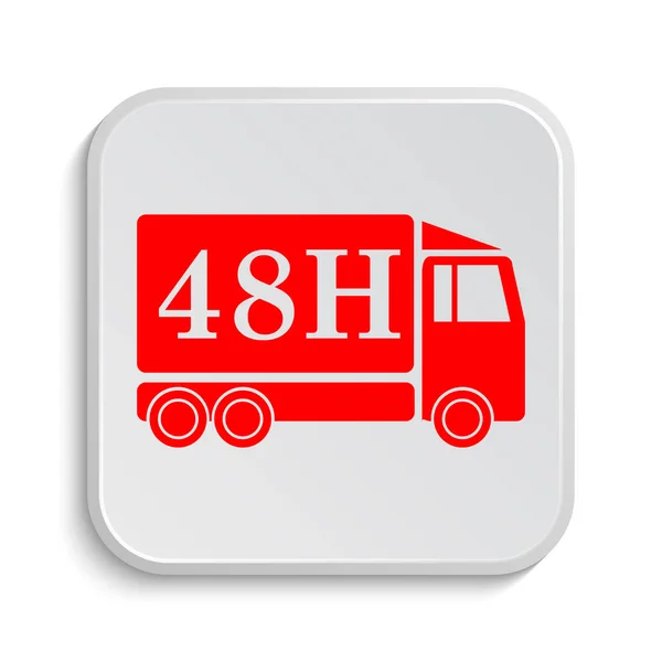 48u Levering vrachtwagen pictogram — Stockfoto