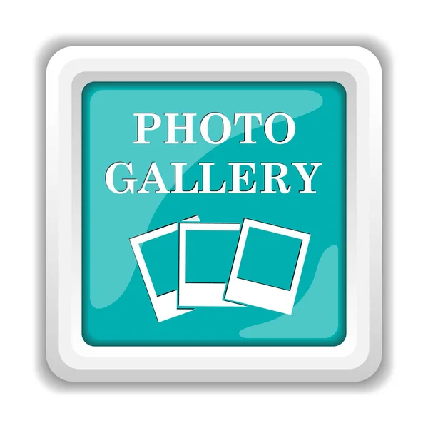 Photo Gallery Icon Internet Button White Background — Stock Photo, Image