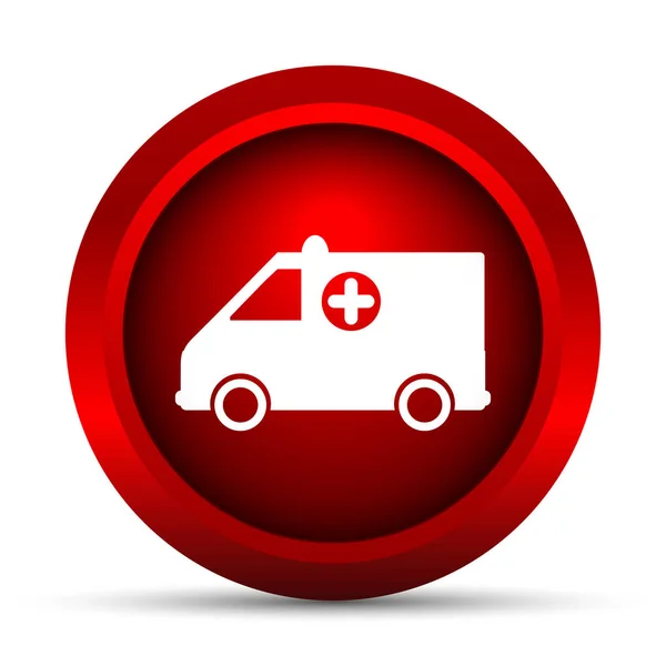 Ambulance Icon Internet Button White Background — Stock Photo, Image