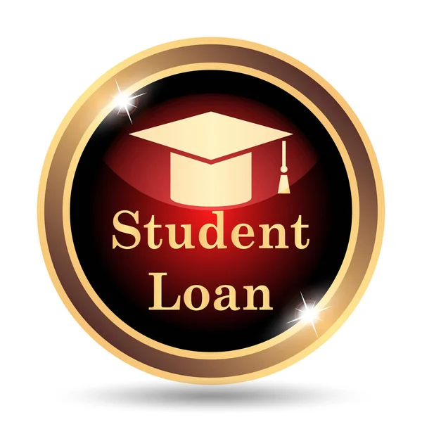 Student loan icon. Internet button on white background