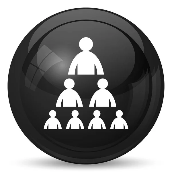 Organizational chart with people icon — Stock Photo, Image