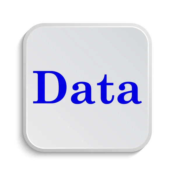 Data Icon Internet Button White Background — Stock Photo, Image