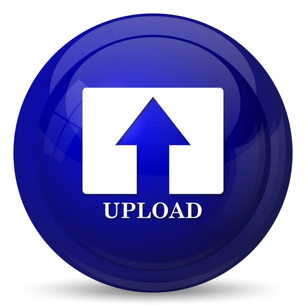 Pictogram Uploaden Internet Knop Witte Achtergrond — Stockfoto