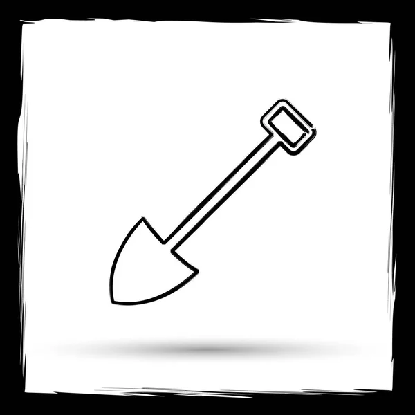 Иконка лопаты — стоковое фото