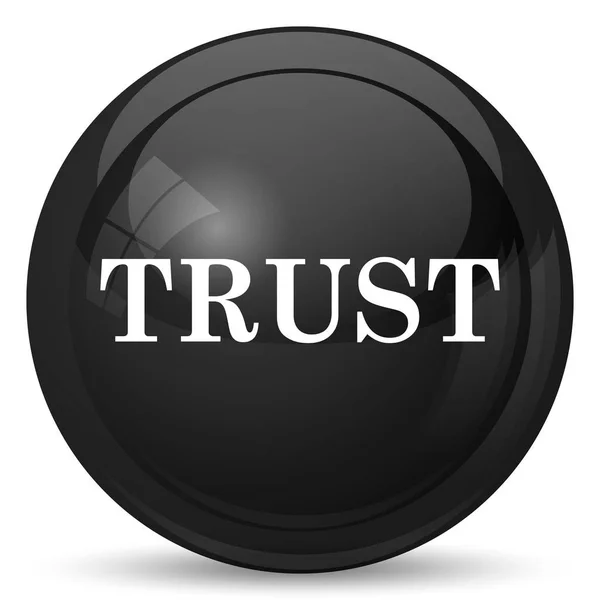 Trust Icon Internet Button White Background — Stock Photo, Image