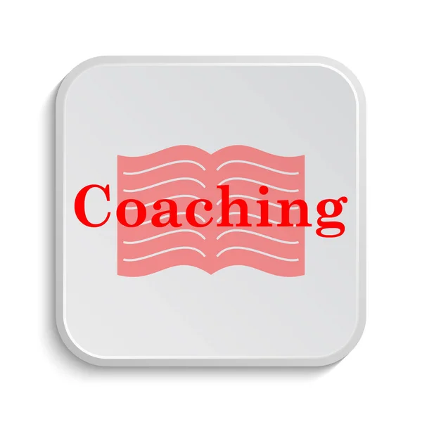 Coaching Pictogram Internet Knop Witte Achtergrond — Stockfoto