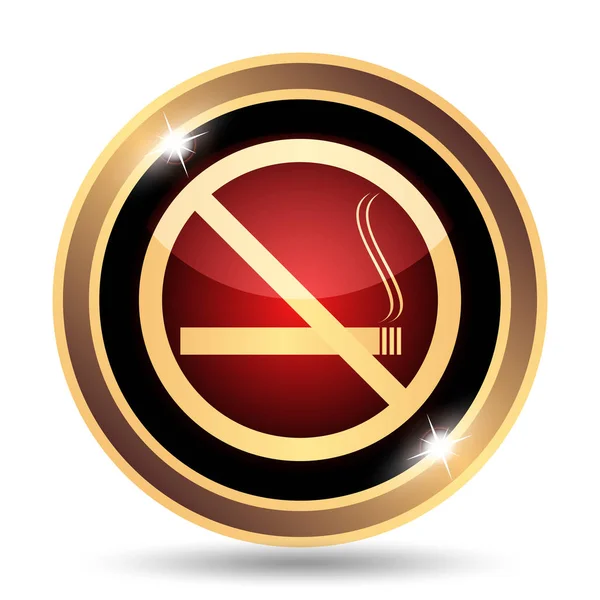Ingen Rökning Ikon Internet Knappen Vit Bakgrund — Stockfoto