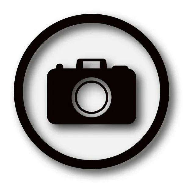 Ícone Câmera Foto Botão Internet Fundo Branco — Fotografia de Stock