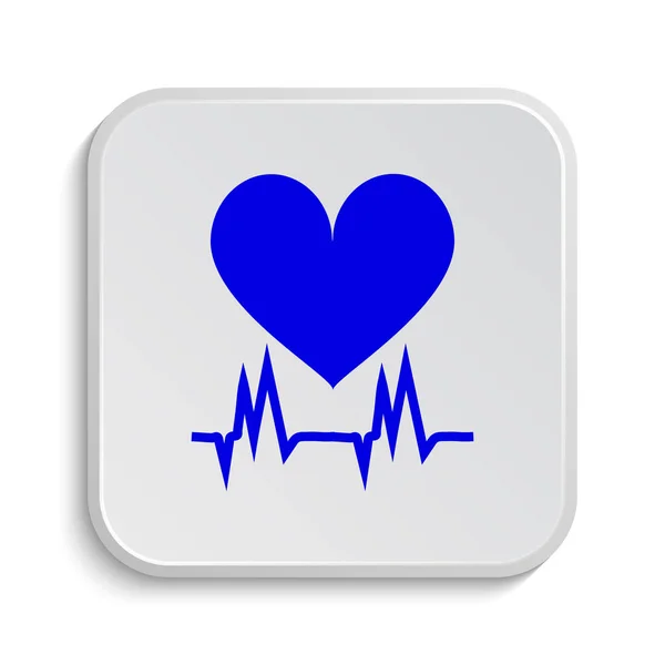 Heart Icon Internet Button White Background — Stock Photo, Image