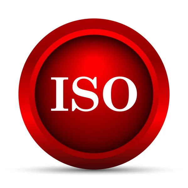 Icona Iso Pulsante Internet Sfondo Bianco — Foto Stock