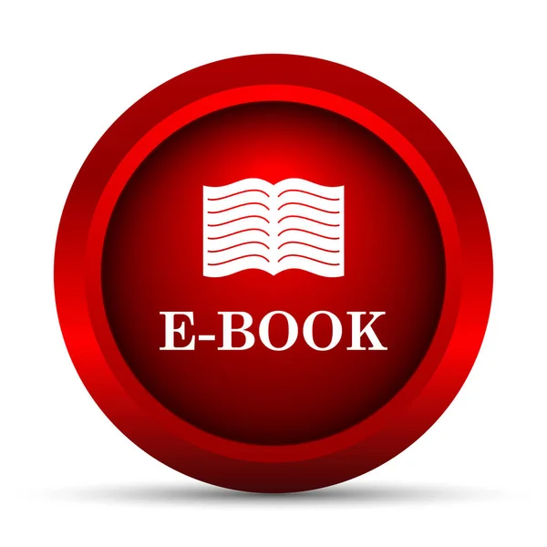 Icono Del Libro Electrónico Botón Internet Sobre Fondo Blanco —  Fotos de Stock