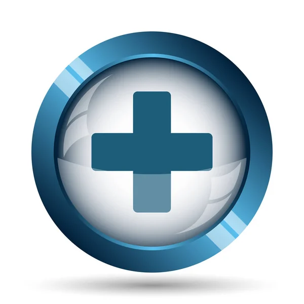 Medical Cross Icon Internet Button White Background — Stock Photo, Image