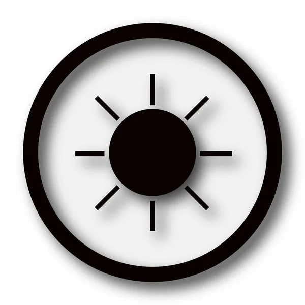 太陽のアイコン 白い背景の上のインター ネット ボタン — ストック写真