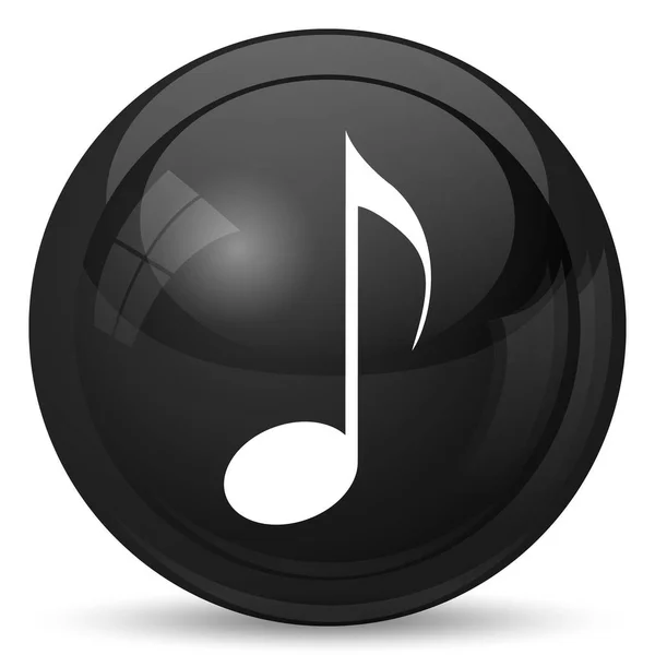 Εικονίδιο Μουσική Νότα Κουμπί Internet Άσπρο Φόντο — Φωτογραφία Αρχείου