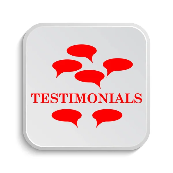 Testimonials Icon Internet Button White Background — Stock Photo, Image