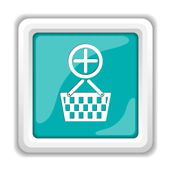 Add Basket Icon Internet Button White Background — Stock Photo, Image