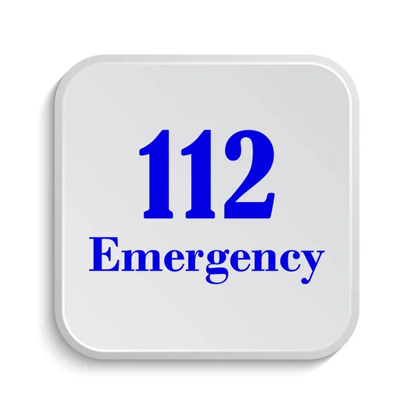 112 Icono Emergencia Botón Internet Sobre Fondo Blanco —  Fotos de Stock