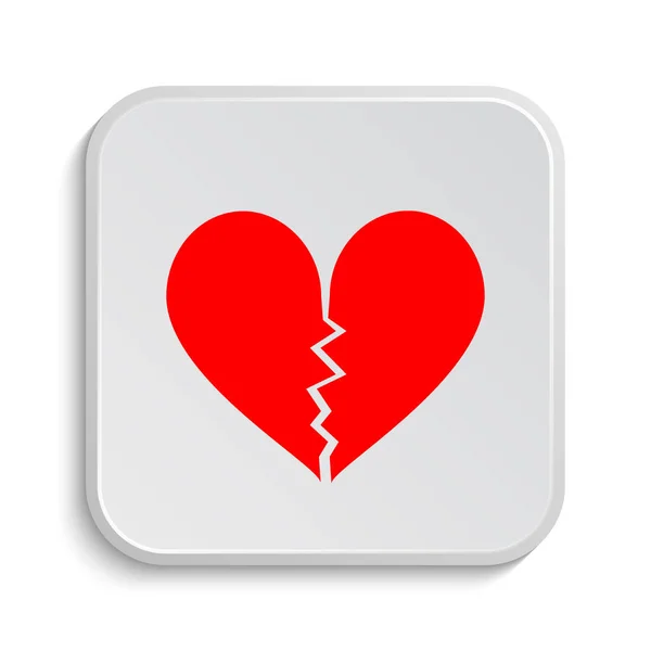 Ikona zlomeného srdce — Stock fotografie