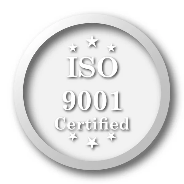 Icono Iso9001 Botón Internet Sobre Fondo Blanco —  Fotos de Stock