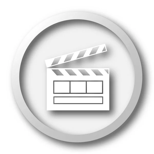 Pictogram Van Film Internet Knop Witte Achtergrond — Stockfoto