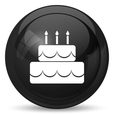 Pasta simgesi. Beyaz arka plan üzerinde Internet düğmesi