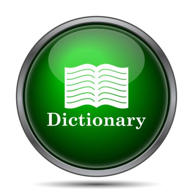 Sözlük simgesi. Beyaz arka plan üzerinde Internet düğmesi