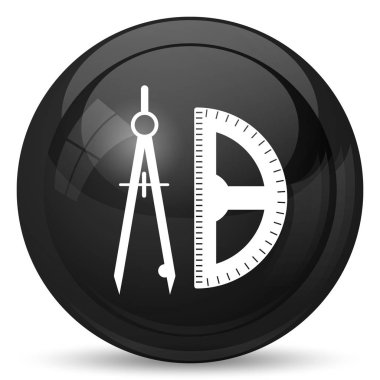 E-öğrenme simgesi. Beyaz arka plan üzerinde Internet düğmesi