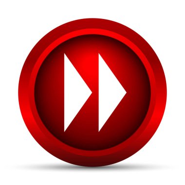 Hızlı ileri işareti simgesi. Beyaz arka plan üzerinde Internet düğmesi