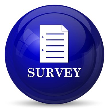 Anket simgesi. Beyaz arka plan üzerinde Internet düğmesi