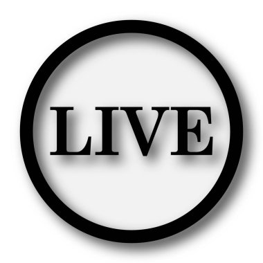 Canlı simgesi. Beyaz arka plan üzerinde Internet düğmesi