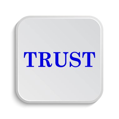 Simge güven. Beyaz arka plan üzerinde Internet düğmesi