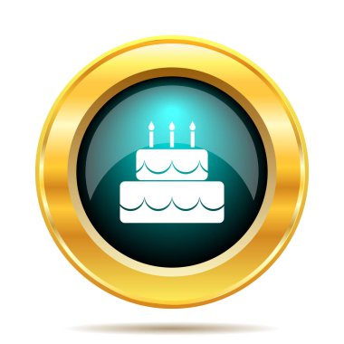 Pasta simgesi. Beyaz arka plan üzerinde Internet düğmesi