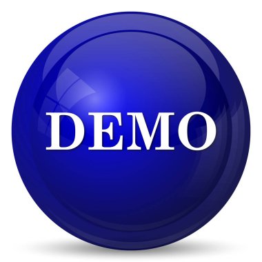 Demo simgesi. Beyaz arka plan üzerinde Internet düğmesi