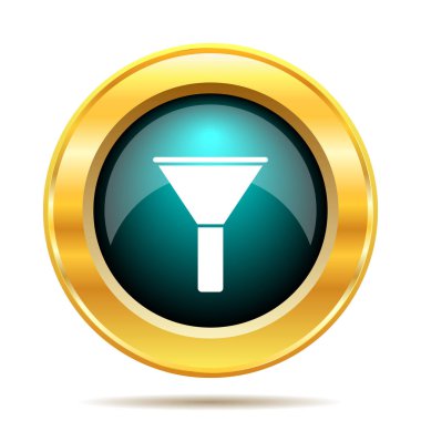 Filtre simgesi. Beyaz arka plan üzerinde Internet düğmesi