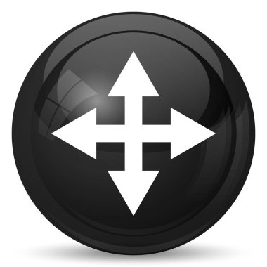 Tam ekran simgesini. Beyaz arka plan üzerinde Internet düğmesi