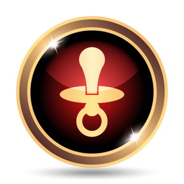 Emzik simgesi. Beyaz arka plan üzerinde Internet düğmesi