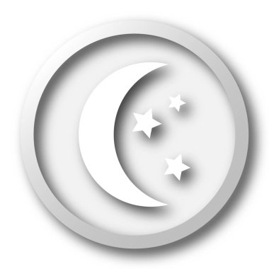 Ay simge. Beyaz arka plan üzerinde Internet düğmesi